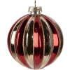 Boule de Noël Clayre & Eef 6GL5135 Ø 8 cm Rouge Doré