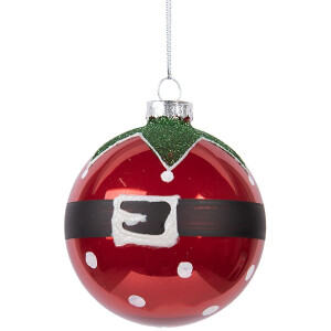 Boule de Noël Ø 8 cm Rouge Clayre & Eef