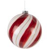 Boule de Noël Clayre & Eef 15 cm Rouge et Blanc