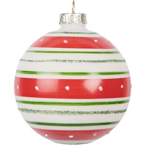 Boule de Noël Rouge 8x8 cm Clayre & Eef