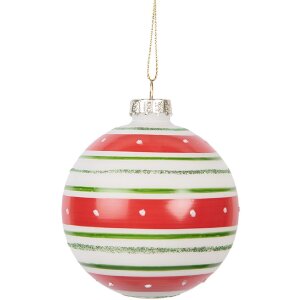 Boule de Noël Rouge 8x8 cm Clayre & Eef