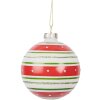 Boule de Noël Rouge 8x8 cm Clayre & Eef