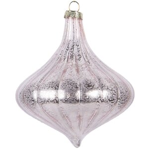 Boule de Noël Rose 10 cm Clayre & Eef