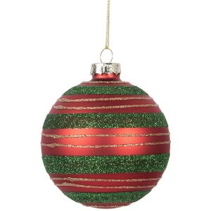 Boule de Noël Rouge et Verte Ø 8 cm Clayre...