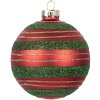 Boule de Noël Rouge et Verte Ø 8 cm Clayre & Eef