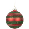 Boule de Noël Rouge et Verte Ø 8 cm Clayre & Eef