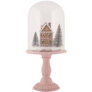 Clayre & Eef Cloche en Verre Décorative LED Ø 17x36 cm