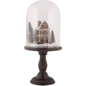 Clayre & Eef 6GL5190 Cloche en Verre LED Ø 17x36 cm