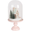 Clayre & Eef 6GL5191 Cloche en Verre LED Rose 17x30 cm