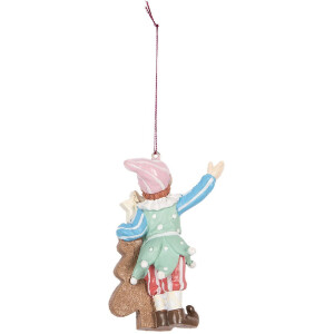 Clayre & Eef 6PR5298 Décoration Suspendue Elfe 8x4x11 cm