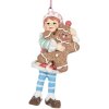 Clayre & Eef 6PR5299 Elfe Suspendu 5x4x11 cm Marron et Bleu