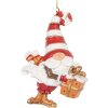 Clayre & Eef Décoration Suspendue Père Noël Rouge & Blanc 8x4x10 cm
