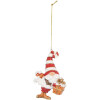 Clayre & Eef Décoration Suspendue Père Noël Rouge & Blanc 8x4x10 cm