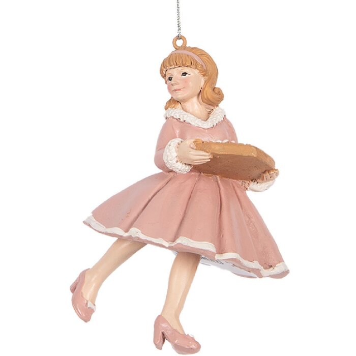 Décoration Suspendue Ballerine 7x7x11 cm Clayre & Eef