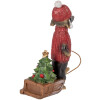 Clayre & Eef 6PR5305 Décoration Chien Teckel 8x4x13 cm Marron Rouge