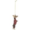 Clayre & Eef 6PR5306 Décoration Suspendue Chien Marron et Rouge