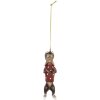 Clayre & Eef 6PR5306 Décoration Suspendue Chien Marron et Rouge