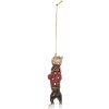 Clayre & Eef 6PR5306 Décoration Suspendue Chien Marron et Rouge