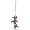 Clayre & Eef Suspension Chien Marron & Vert 6x3x10 cm