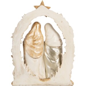 Clayre & Eef Groupe de Noël 19x7x24 cm Beige-Doré