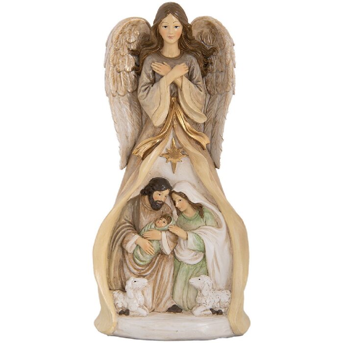 Groupe de Noël Clayre & Eef 15x12x30 cm Beige-Doré