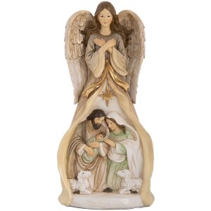 Groupe de Noël Clayre & Eef 15x12x30 cm Beige-Doré