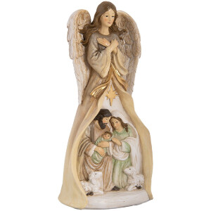 Groupe de Noël Clayre & Eef 15x12x30 cm Beige-Doré