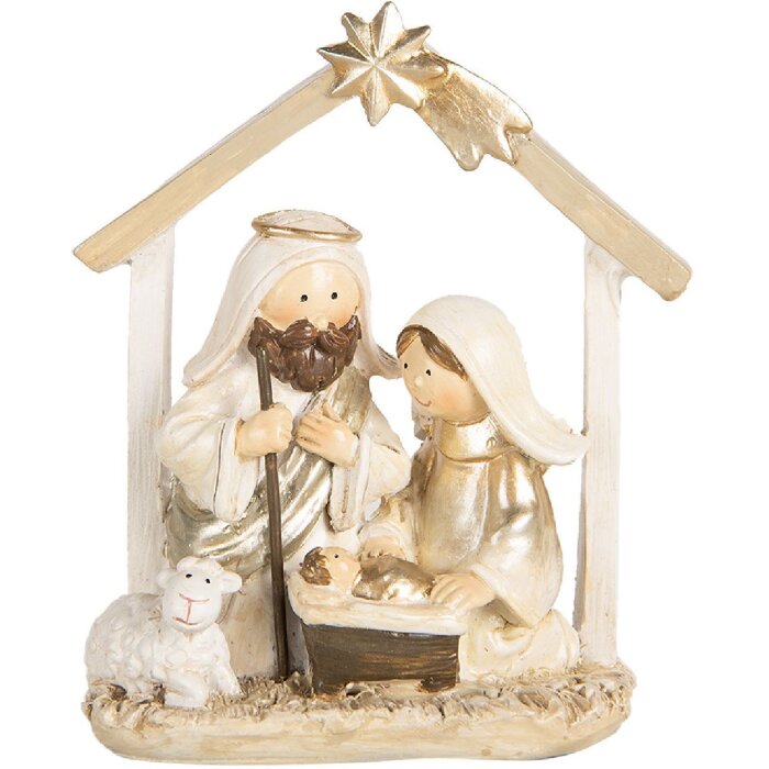 Groupe de Noël Clayre & Eef 10x5x12 cm Beige Doré