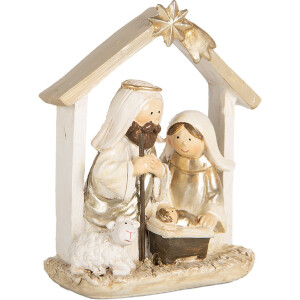 Groupe de Noël Clayre & Eef 10x5x12 cm Beige Doré