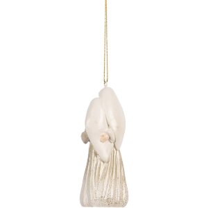 Clayre & Eef 6PR5649 Décoration Suspendue Groupe de Noël Beige
