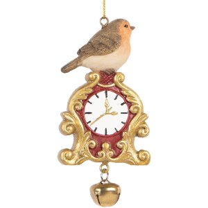 Clayre & Eef 6PR5664 Déco Oiseau Suspendu Brun...