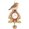 Clayre & Eef 6PR5664 Déco Oiseau Suspendu Brun 6x3x11 cm