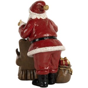 Clayre & Eef 6PR5668 Décoration Père Noël avec enfants Rouge 17x13x18 cm