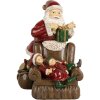 Clayre & Eef 6PR5668 Décoration Père Noël avec enfants Rouge 17x13x18 cm