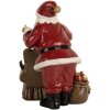 Clayre & Eef 6PR5668 Décoration Père Noël avec enfants Rouge 17x13x18 cm
