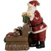 Clayre & Eef 6PR5668 Décoration Père Noël avec enfants Rouge 17x13x18 cm