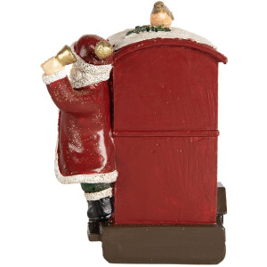 Clayre & Eef Père Noël avec Locomotive 16x10x13 cm Rouge