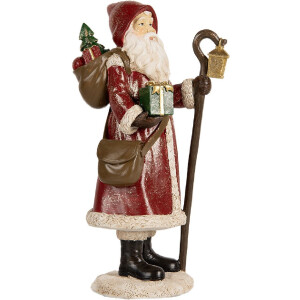 Décoration Père Noël Clayre & Eef 6PR5672 12x11x26 cm Rouge & Blanc