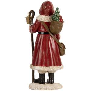 Décoration Père Noël Clayre & Eef 6PR5672 12x11x26 cm Rouge & Blanc