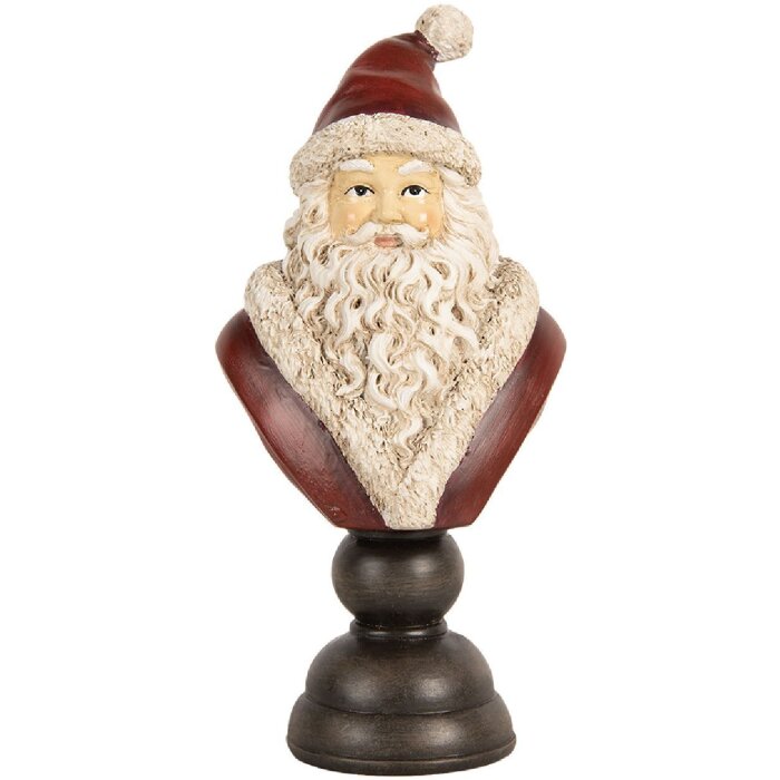 Buste Décorative Père Noël Clayre & Eef 6PR5673 Rouge & Blanc