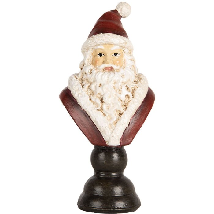 Buste de Noël Clayre & Eef 6PR5674 7x5x15 cm Rouge & Blanc