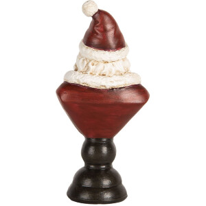 Buste de Noël Clayre & Eef 6PR5674 7x5x15 cm Rouge & Blanc