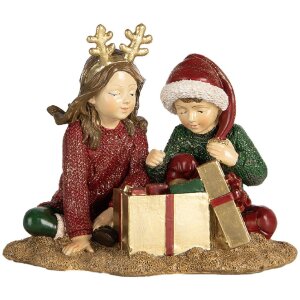 Clayre & Eef 6PR5676 Décoration Enfant Rouge & Vert 14x9x11 cm