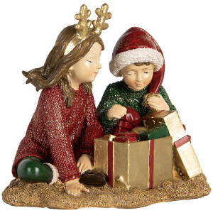 Clayre & Eef 6PR5676 Décoration Enfant Rouge & Vert 14x9x11 cm