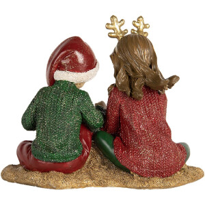 Clayre & Eef 6PR5676 Décoration Enfant Rouge & Vert 14x9x11 cm