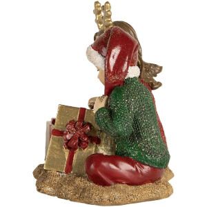 Clayre & Eef 6PR5676 Décoration Enfant Rouge & Vert 14x9x11 cm