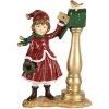 Clayre & Eef Enfant à la Boîte aux Lettres 8x4x12 cm Rouge & Vert
