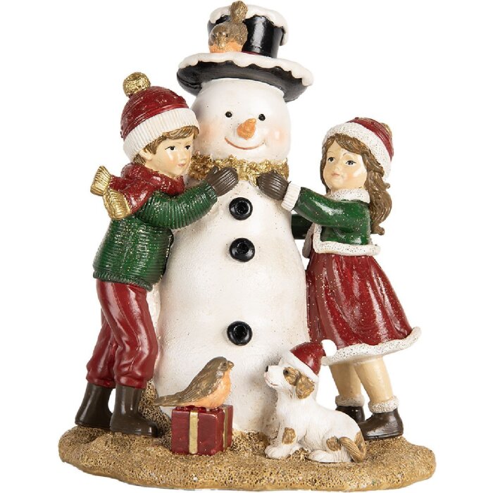 Clayre & Eef 6PR5679 Décoration Enfant Bonhomme de Neige 13x10x16 cm