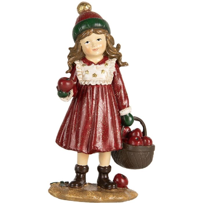 Clayre & Eef Décoration Enfant 7x5x13 cm Rouge et Vert
