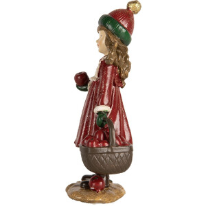 Clayre & Eef Décoration Enfant 7x5x13 cm Rouge et Vert